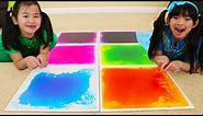 Emma & Jannie Pretend Play Learn Colors w/ Fun Colorful Playmat for Kids
