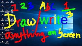 How to Write or Draw anything on your computer screen