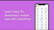 Creating bootstrap mobile app with Capacitorjs