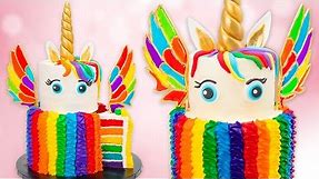 How to Make a Rainbow Unicorn Cake w/ Isomalt Wings Recipe
