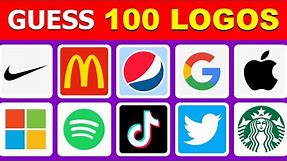 Guess the Logo in 3 Seconds | 100 Famous Logos | Logo Quiz