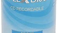 PlexDisc CD-R 700MB 52X White Inkjet Hub Printable Recordable Media - 100pk (no Container) FFB 631-217-BX, 100 Discs