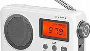 ZHIWHIS Portable Radio, AM FM Shortwave Digital Tuner with Best Reception, Battery Operated Clock Radios with Sleep Timer and Preset Function, Stereo Receiver with Alarm Clock for Home ZWS-8801