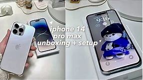 iphone 14 pro max unboxing (1TB silver) | setup + accessories