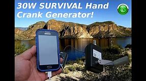 Survival 30W Hand Crank Generator(Phones/Tablets & More)