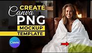 How to Create Canva Transparent png Mockup Template: Extract Shadows into new layers