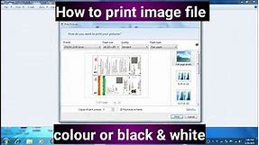 How to print image file in colour or black and white
