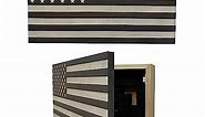 American Flag Concealed Gun Cabinet, Hidden Gun Storage American Flag (Gray & White)