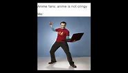 Cringe anime memes but with Sheldon Cooper holding a laptop