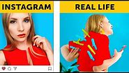 INSTAGRAM VS REALITY || Are you living an insta lie? || Relatable by 5-Minute FUN