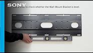 Setup Guide | How to wall mount your Sony BRAVIA OLED MASTER SERIES A9G TV with the Sony mount.