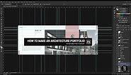 How to make an architecture portfolio in adobe photoshop I Beginner (Templates Available)