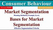 Market Segmentation, Bases for Market Segmentation, Consumer Behaviour bba, Consumer behaviour