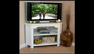 Gorgeous White Corner TV Stand Design Ideas