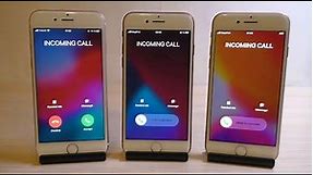 iPhone 6 vs iPhone 7 vs iPhone 8 Incoming Calls