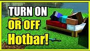 How to TURN ON or OFF Hotbar on Minecraft Bedrock (Easy Tutorial)