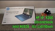 HP 14" X360 Chromebook 14a-ca0190wm Unboxing