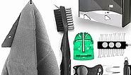 Complete Golf Accessories Set for Men - Towel, Brush, Ball Marker, Divot Tool, Tees Holder