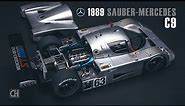 Building Tamiya 1989 Sauber-Mercedes C9 Scale Model Assembly Kit