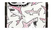 CASETiFY Ultra Impact Case for iPhone 13 Pro - Pink Sharks - Clear Black
