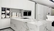 White Kitchen with White Granite Worktops Ideas