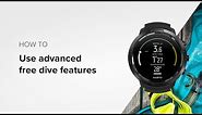 Suunto D5 - How to use advanced free dive features