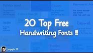20 Great Free Handwriting Fonts for Designers, Logo Makers and YouTubers
