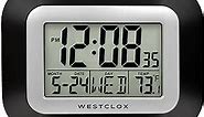 Westclox 9 in. Digital Wall Clock, Gray
