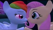 My little pony - Rainbow dash x Fluttershy kissing