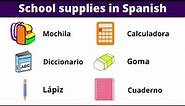 Learn School Supplies in Spanish. Classroom Vocabulary.