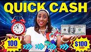 Quick Cash: How To Make US$100 in 100 Minutes