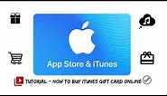 Tutorial - How to buy Itunes gift card online?!