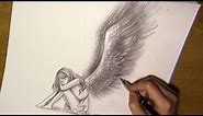 Drawing Angel Wings/Fallen Angel [Timelapse]