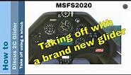 Flight Simulator 2020 - How to - Discus 2c Glider - Take off using the winch