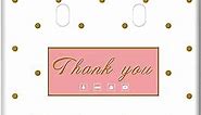 MLAFLY Thank You Bags Shopping Bags, 50 Pack Bulk Merchandise Bags Plastic Boutique Bags for Small Business Retail Bags for Customers Parties Favors Goody Bags (Polka Dot, Medium (12"x14"))