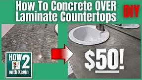 How To Skim Concrete over Laminate Countertops: Tips to Make it EASY! DIY Concrete Countertops: $50