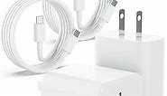iPhone 15 Charger Fast Charging, iPad Charger 2Pack 20W USB C Fast Wall Charger with 6ft Type C to C Cable for iPhone 15/15 Plus/15 Pro/15 Pro Max/iPad 10/iPad Mini 6/iPad Air5/iPad Pro/AirPods Pro
