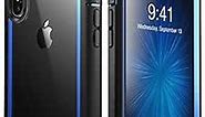 i-Blason Ares Designed for iPhone Xs Case, iPhone X Case, Full-Body Rugged Clear Bumper Case with Built-in Screen Protector for iPhone Xs 5.8 Inch (2018 Release) (Blue)