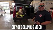 Columbus Fire Chief Ryan Gray shows new incident command vehicle