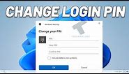 How To Change Windows 11 Login Pin