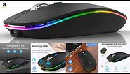 LED Wireless Mouse, Uiosmuph G12 Slim Rechargeable Wireless Silent Mouse & Also More..