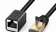 J&D Ethernet Extension Cable, Cat 6 Ethernet Extender Cable Adapter (3 Feet) Support Cat6 / Cat5e / Cat5 Standards, RJ45 Cords Shielded Male to Female