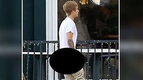 Justin Bieber Flashes Underwear and Butt In Sagging Pants