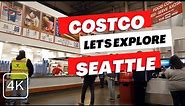 Let's Walk Around and Explore Costco in Seattle, WA During the Holiday Season in 4K