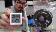 How wet is new 3d printer filament? Measuring dry box moisture