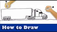 How to Draw a trailer truck