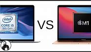 MacBook Air M1 vs MacBook Air Intel i5 - Benchmark SpeedTest! The M1 is BLAZING FAST!