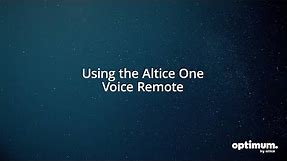 Altice One: How To Use Your Altice One Remote