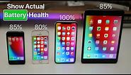 Show Actual iPhone and iPad Battery Health
