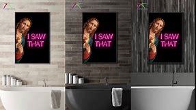 xbsifyiooa Funny Jesus Christ Poster, Vintage Jesus Portrait Canvas Wall Art, Funny Pink Saying I Saw That Prints Painting, Christian Alter Art, Religious Wall Decor 12x16in Unframed